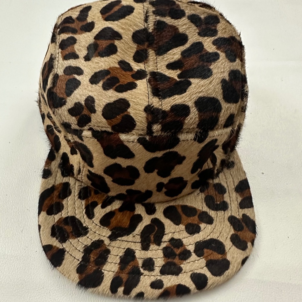 New D9 DNine Reserve CHEETAH PONY HAIR Adjustable 5 Panel Hat Cap One Size